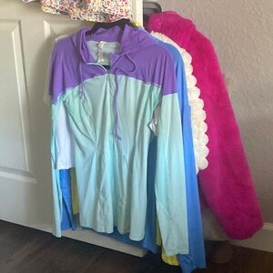 Purple and Mint Hooded Pullover - so cute